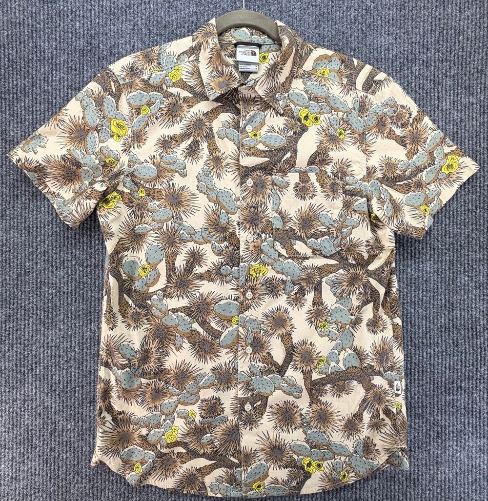 The North Face Men’s M Cactus Print Shirt Short Sleeve Button Up Cotton Desert